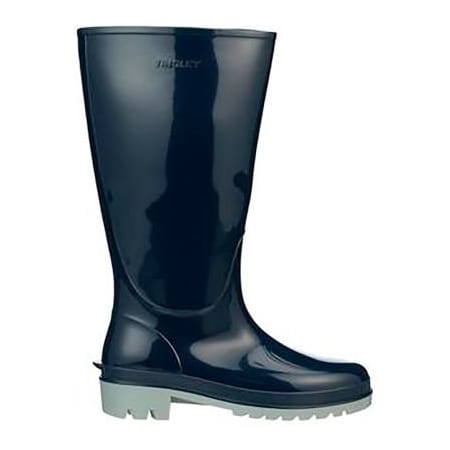 Profile„¢ Trim Fit Knee Boot, Women's Size 5, 14H, PVC, Plain Toe, Cleated Outsole, Navy Blue